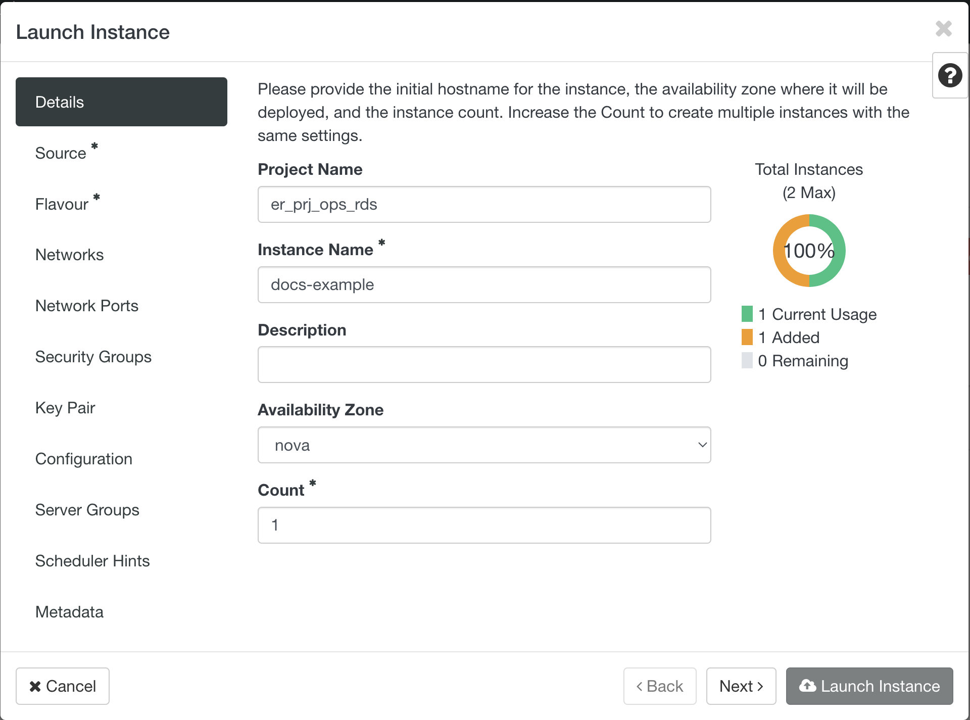 Instance name